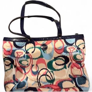 Coach Colorful Patterned Tote Bag